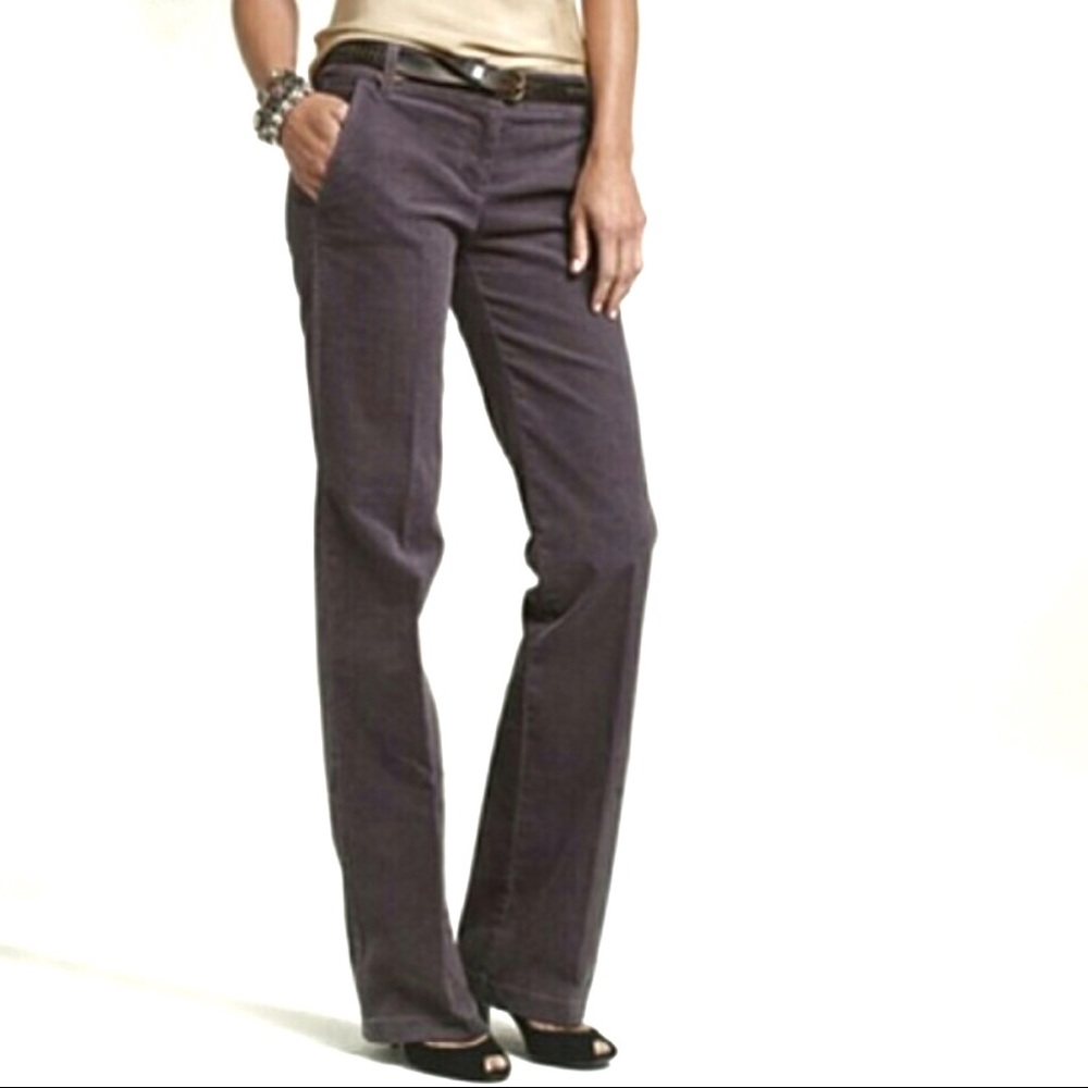 J Crew Corduroy City fit wide leg gray pants
